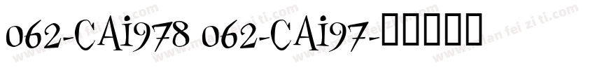 062-CAI978 062-CAI97字体转换